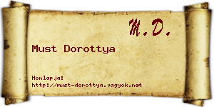 Must Dorottya névjegykártya