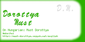 dorottya must business card